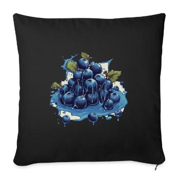 Myrtille - Housse de coussin décorative 45 x 45 cm - noir - Devant