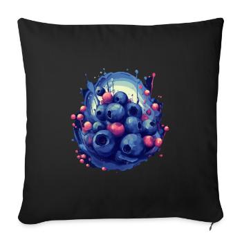 Myrtille - Housse de coussin décorative 45 x 45 cm - noir - Devant