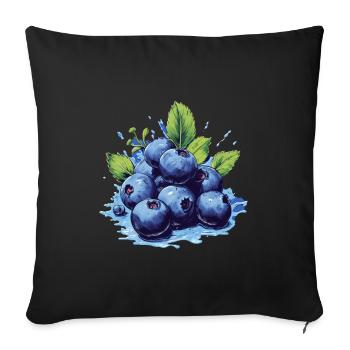 Myrtille - Housse de coussin décorative 45 x 45 cm - noir - Devant