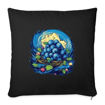 Myrtille - Housse de coussin décorative 45 x 45 cm - noir - Devant