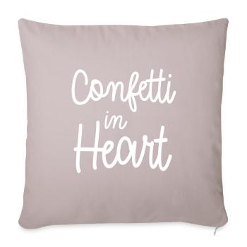 Confetti in Heart - Sofa pillowcase 17,3'' x 17,3'' (45 x 45 cm) - light taupe - Front