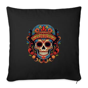 Cinco de Mayo Skull - Sofa pillowcase 17,3'' x 17,3'' (45 x 45 cm) - black - Front