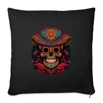 Cinco de Mayo Skull - Sofa pillowcase 17,3'' x 17,3'' (45 x 45 cm) - black - Front