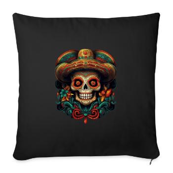 Cinco de Mayo Skull - Sofa pillowcase 17,3'' x 17,3'' (45 x 45 cm) - black - Front