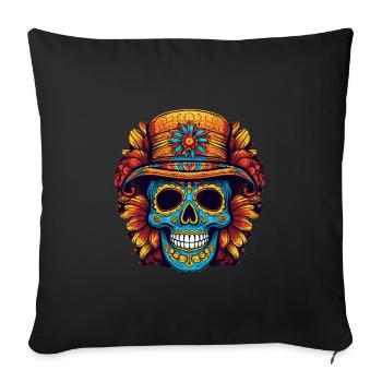 Cinco de Mayo Skull - Sofa pillowcase 17,3'' x 17,3'' (45 x 45 cm) - black - Front