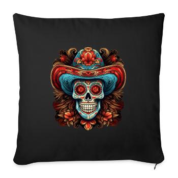 Cinco de Mayo Skull - Sofa pillowcase 17,3'' x 17,3'' (45 x 45 cm) - black - Front