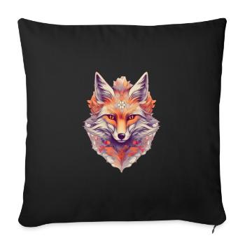 Fox - Sofa pillowcase 17,3'' x 17,3'' (45 x 45 cm) - black - Front