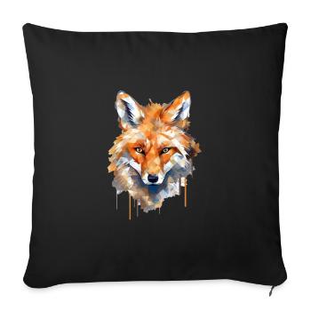 Renard - Housse de coussin décorative 45 x 45 cm - noir - Devant