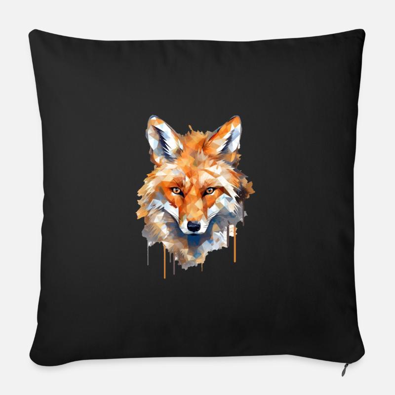 Fuchs - Sofakissenbezug 45 x 45 cm - Schwarz