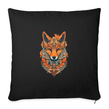 Fox - Sofa pillowcase 17,3'' x 17,3'' (45 x 45 cm) - black - Front
