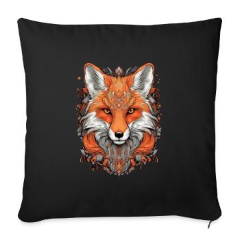 Fox - Sofa pillowcase 17,3'' x 17,3'' (45 x 45 cm) - black - Front