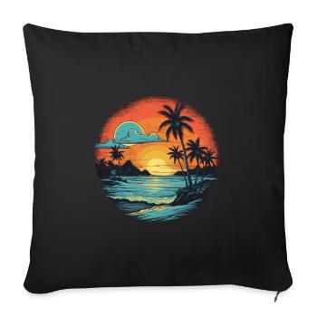 Beach - Sofa pillowcase 17,3'' x 17,3'' (45 x 45 cm) - black - Front
