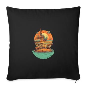 Beach - Sofa pillowcase 17,3'' x 17,3'' (45 x 45 cm) - black - Front