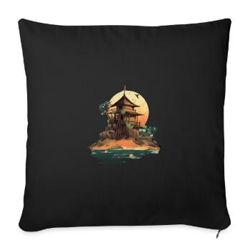 Beach - Sofa pillowcase 17,3'' x 17,3'' (45 x 45 cm) - black - Front