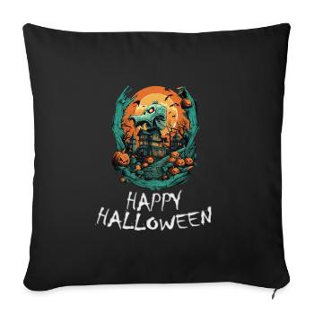 Halloween - Happy Halloween - Sofa pillowcase 17,3'' x 17,3'' (45 x 45 cm) - black - Front