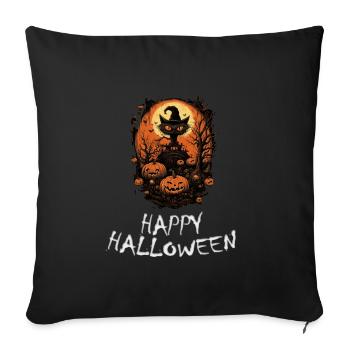 Halloween - Happy Halloween - Sofa pillowcase 17,3'' x 17,3'' (45 x 45 cm) - black - Front