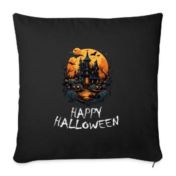 Halloween - Happy Halloween - Sofa pillowcase 17,3'' x 17,3'' (45 x 45 cm) - black - Front