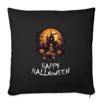 Halloween - Happy Halloween - Sofa pillowcase 17,3'' x 17,3'' (45 x 45 cm) - black - Front
