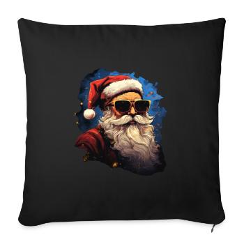 Père Noël - Housse de coussin décorative 45 x 45 cm - noir - Devant