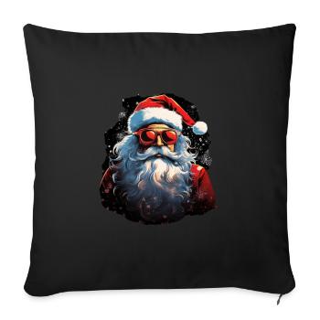 Père Noël - Housse de coussin décorative 45 x 45 cm - noir - Devant