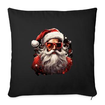 Père Noël - Housse de coussin décorative 45 x 45 cm - noir - Devant