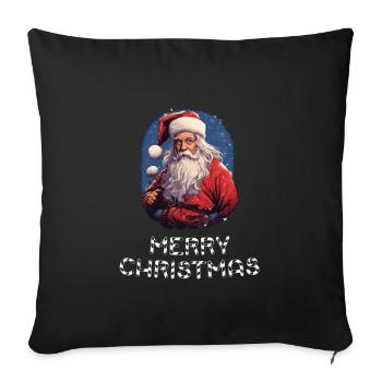 Santa Claus - Marry Christmas - Sofa pillowcase 17,3'' x 17,3'' (45 x 45 cm) - black - Front