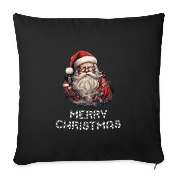 Santa Claus - Marry Christmas - Sofa pillowcase 17,3'' x 17,3'' (45 x 45 cm) - black - Front