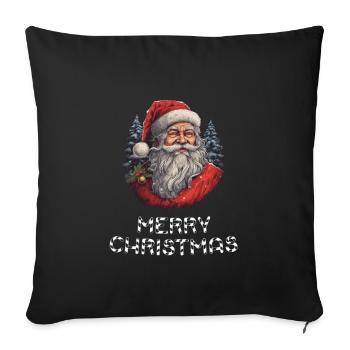 Santa Claus - Marry Christmas - Sofa pillowcase 17,3'' x 17,3'' (45 x 45 cm) - black - Front