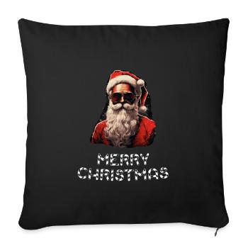 Santa Claus - Marry Christmas - Sofa pillowcase 17,3'' x 17,3'' (45 x 45 cm) - black - Front