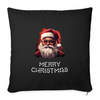 Santa Claus - Marry Christmas - Sofa pillowcase 17,3'' x 17,3'' (45 x 45 cm) - black - Front