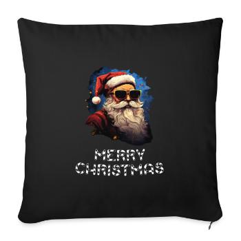 Santa Claus - Marry Christmas - Sofa pillowcase 17,3'' x 17,3'' (45 x 45 cm) - black - Front