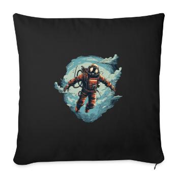 Diver - Sofa pillowcase 17,3'' x 17,3'' (45 x 45 cm) - black - Front