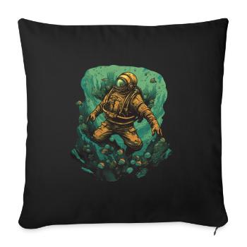 Taucher - Sofakissenbezug 45 x 45 cm - Schwarz - Vorne