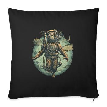 Diver - Sofa pillowcase 17,3'' x 17,3'' (45 x 45 cm) - black - Front
