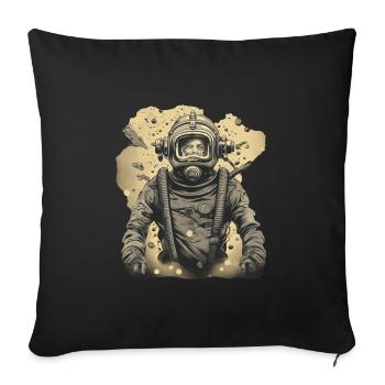 Diver - Sofa pillowcase 17,3'' x 17,3'' (45 x 45 cm) - black - Front