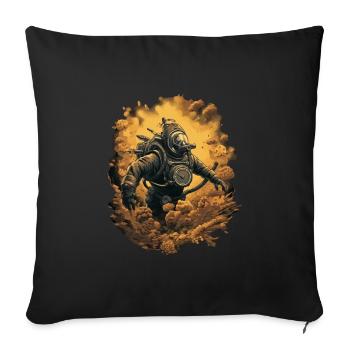 Diver - Sofa pillowcase 17,3'' x 17,3'' (45 x 45 cm) - black - Front