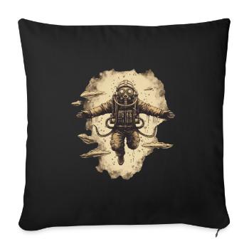Diver - Sofa pillowcase 17,3'' x 17,3'' (45 x 45 cm) - black - Front
