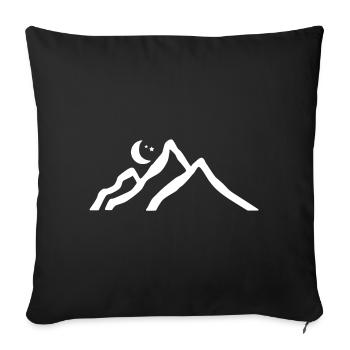 Mountain relief - Sofa pillowcase 17,3'' x 17,3'' (45 x 45 cm) - black - Front