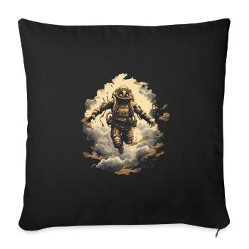 Diver - Sofa pillowcase 17,3'' x 17,3'' (45 x 45 cm) - black - Front