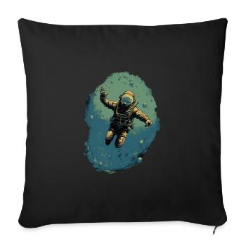 Diver - Sofa pillowcase 17,3'' x 17,3'' (45 x 45 cm) - black - Front