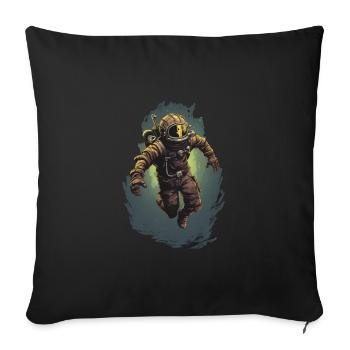 Diver - Sofa pillowcase 17,3'' x 17,3'' (45 x 45 cm) - black - Front