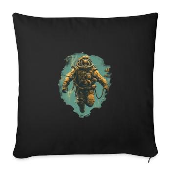 Diver - Sofa pillowcase 17,3'' x 17,3'' (45 x 45 cm) - black - Front