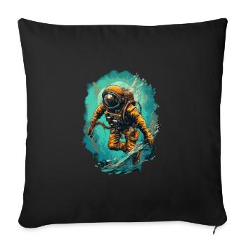 Diver - Sofa pillowcase 17,3'' x 17,3'' (45 x 45 cm) - black - Front