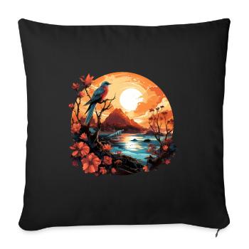 Tropical - Housse de coussin décorative 45 x 45 cm - noir - Devant
