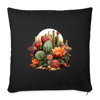 Cactus - Housse de coussin décorative 45 x 45 cm - noir - Devant