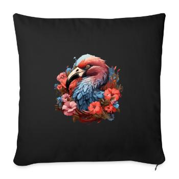 Flamingo - Sofa pillowcase 17,3'' x 17,3'' (45 x 45 cm) - black - Front