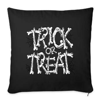 Trick or treat - Housse de coussin décorative 45 x 45 cm - noir - Devant