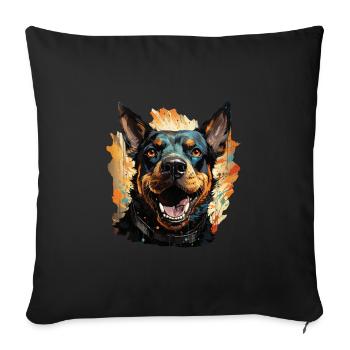 Dog - Sofa pillowcase 17,3'' x 17,3'' (45 x 45 cm) - black - Front