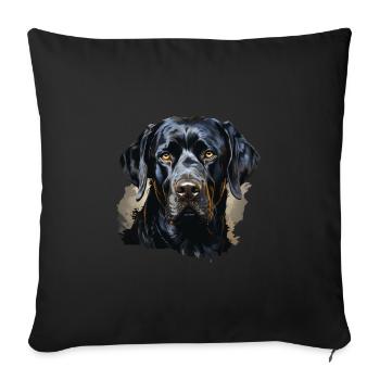 Dog - Sofa pillowcase 17,3'' x 17,3'' (45 x 45 cm) - black - Front