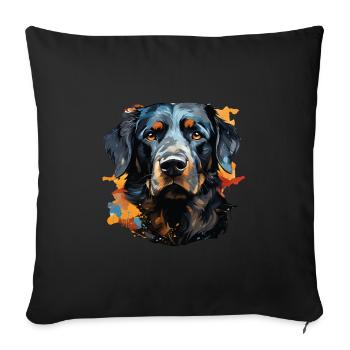 Dog - Sofa pillowcase 17,3'' x 17,3'' (45 x 45 cm) - black - Front